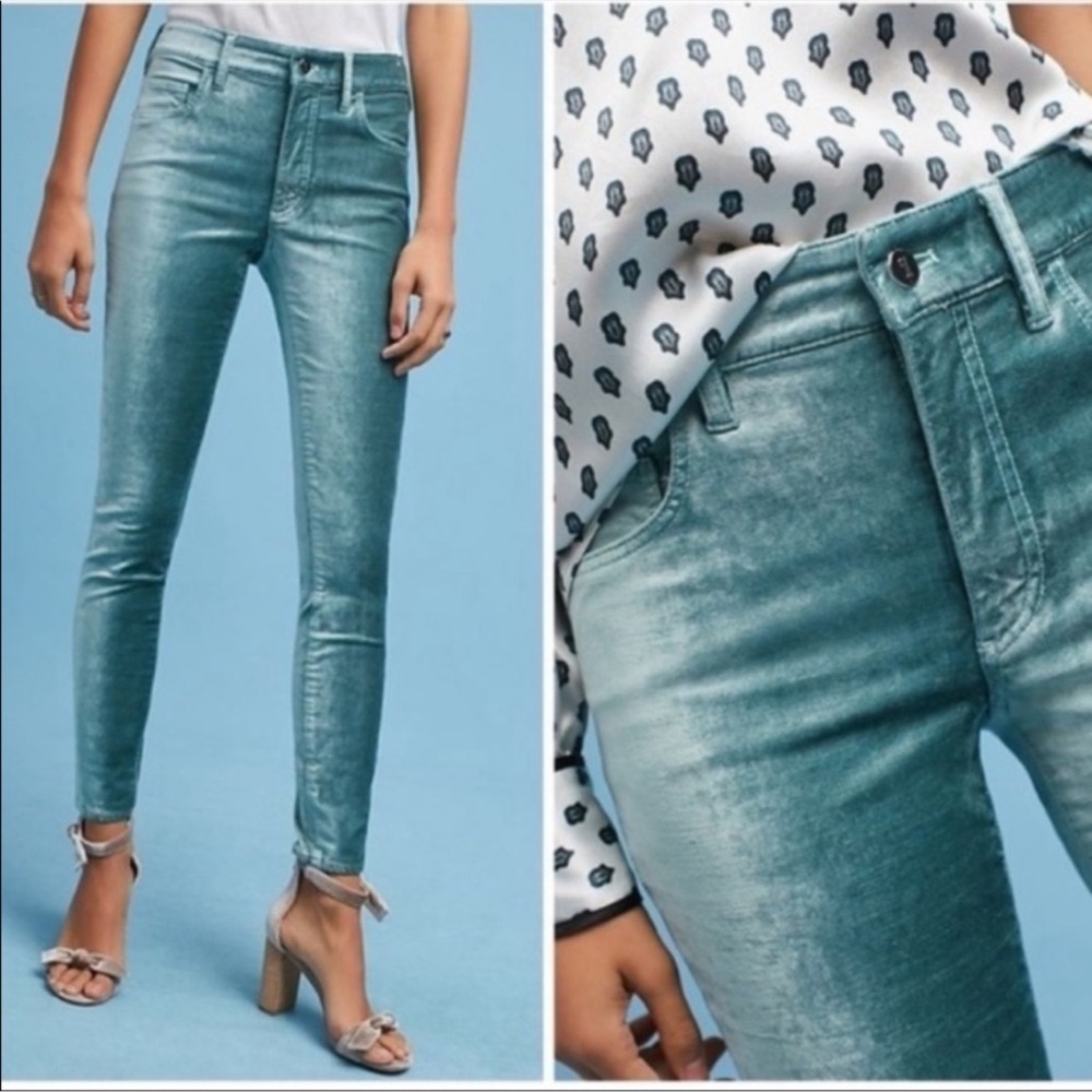 Pilcro Women's Skinny Jeans in Teal